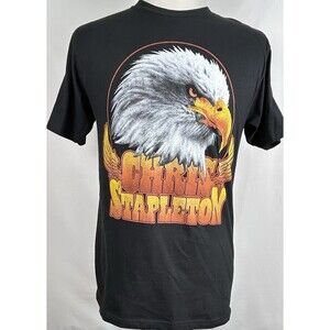 Chris Stapleton Bald Eagle Graphic T-Shirt Men's M Black Country Music Concert